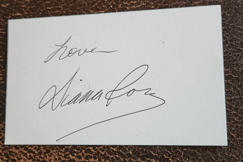 GREAT THE SUPREMES LEAD SINGER DIANA ROSS HAND SIGNED CARD