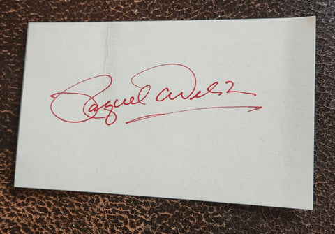 LEGENDARY SEX SYMBOL RAQUEL WELCH HAND SIGNED CARD RIP