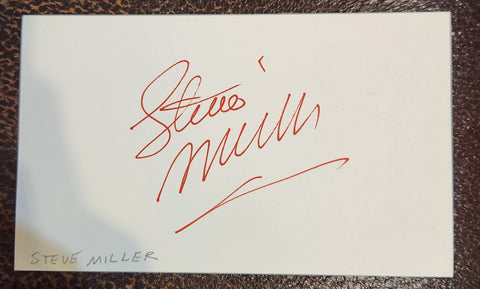 ROCK GREAT STEVE MILLER HAND SIGNED CARD THE JOKER