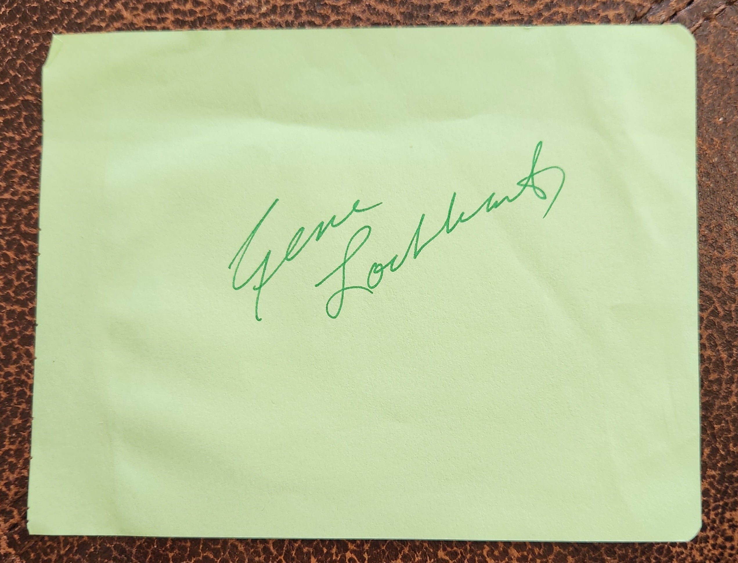 ACTOR GENE LOCKHART HAND SIGNED PAGE D.1957