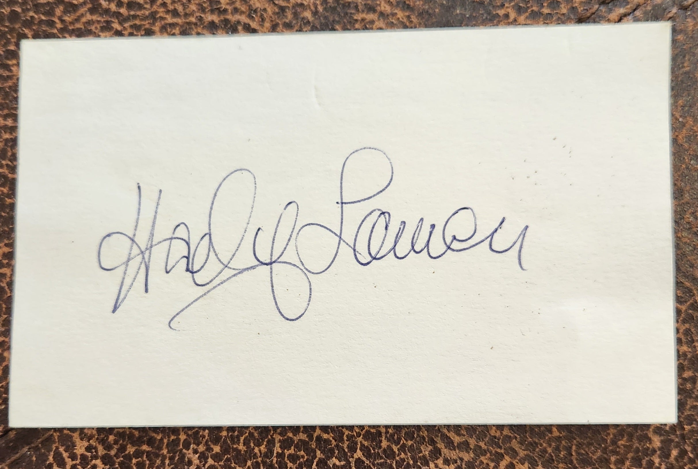 ACTRESS HEDY LAMARR GAND SIGNED CARD D.2000