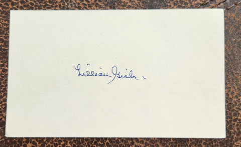 ACTRESS LILLIAN GISH HAND SIGNED CARD D.1993