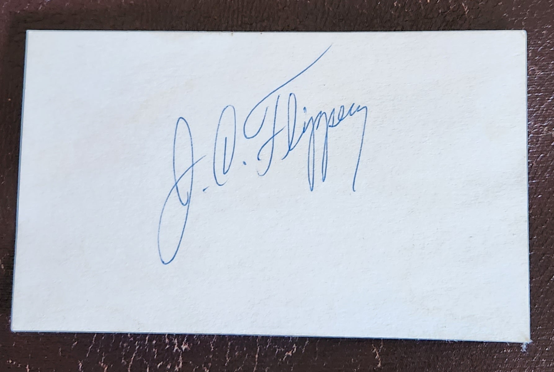 CHARACTER ACTOR JAY C. FLIPPEN HAND SIGNED CARD D.1971