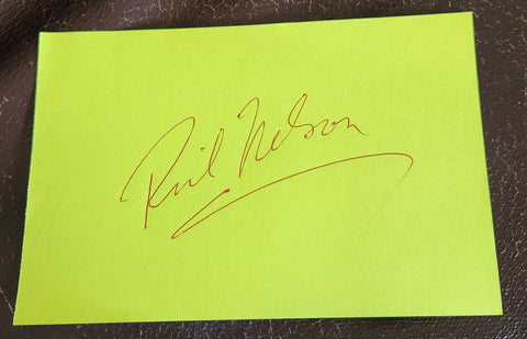 TEENAGE HEARTTHROB RICKY NELSON HAND SIGNED PAGE D.1985