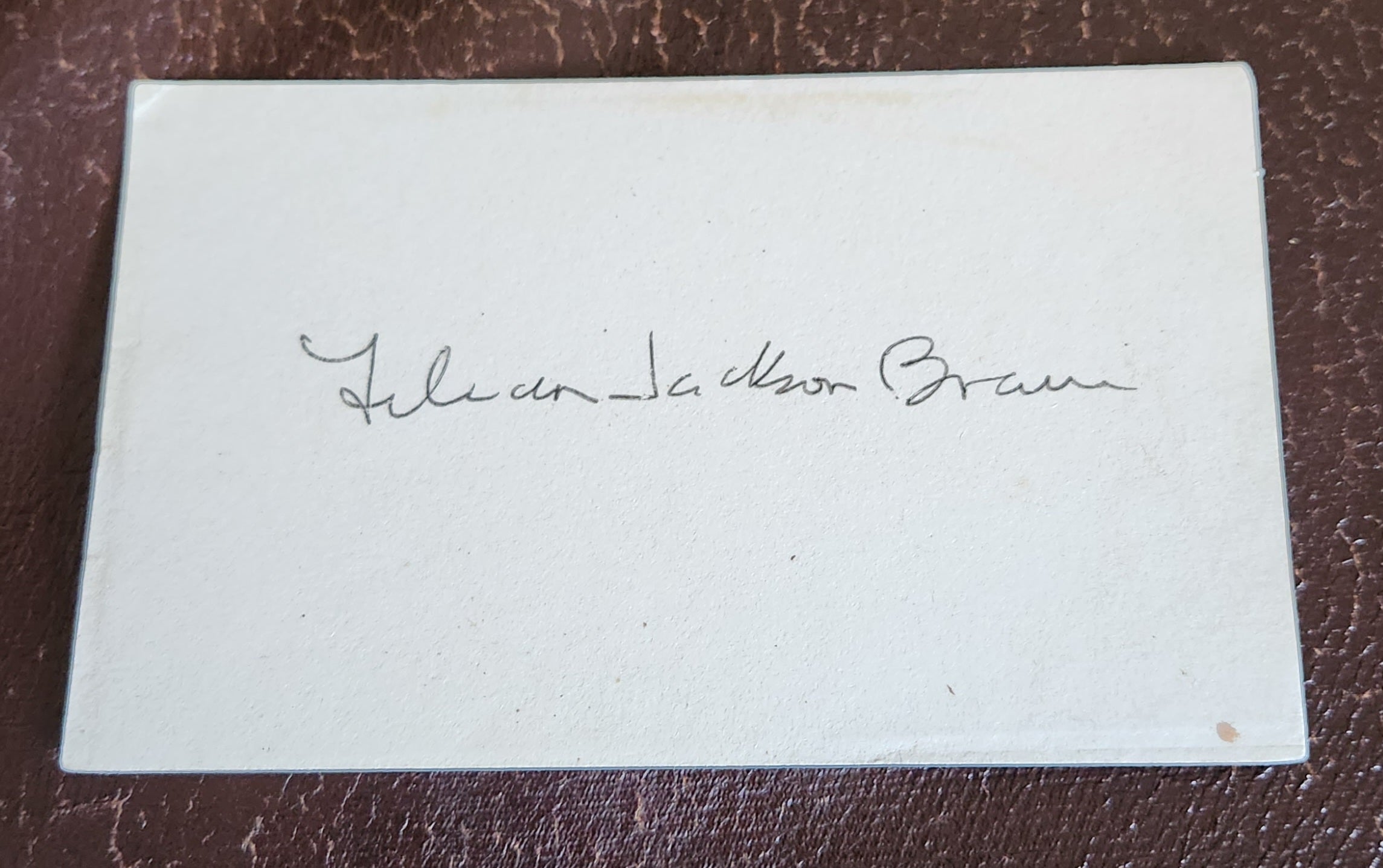 THE CAT WHO... AUTHOR LILIAN JACKSON BRAUN HAND SIGNED CARD D.2011