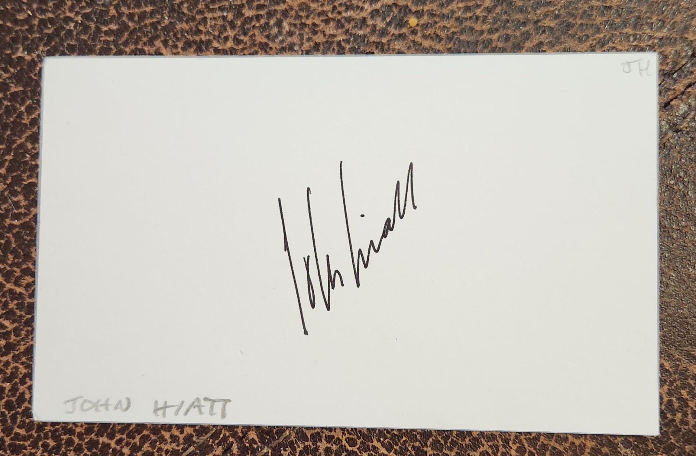 ROCK SINGER AND SONGWRITER JOHN HIATT HAND SIGNED CARD