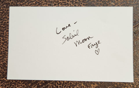 VINTAGE ACTRESS SOLEIL MOON FRYE HAND SIGNED CARD