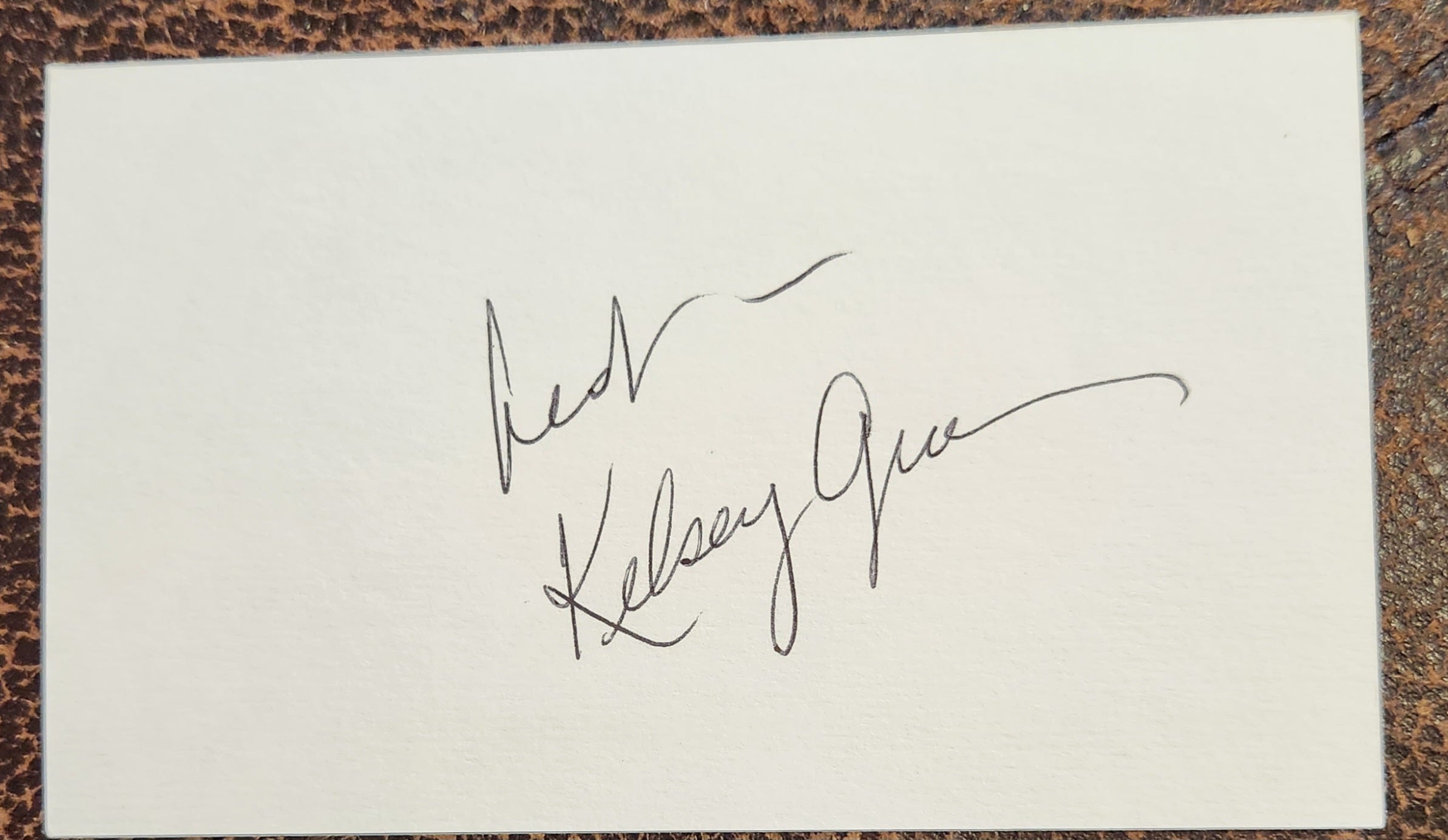 FRASIER ACTOR KELSEY GRAMMER HAND SIGNED CARD