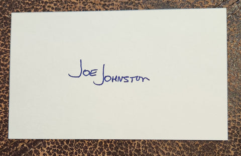 DIRECTOR AND STAR WARS VISUAL ARTIST JOE JOHNSTON HAND SIGNED CARD