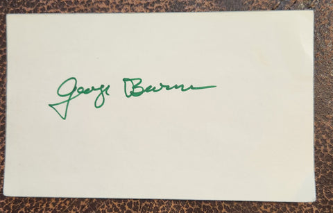 LEGENDARY FUNNYMAN GEORGE BURNS HAND SIGNED CARD D.1996